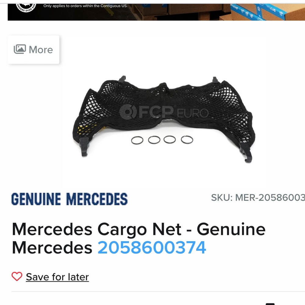 Mercedes Benz Luggage net  Accessories for cars